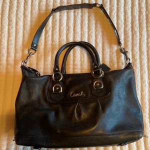 Coach Black Leather Satchel